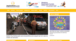 Desktop Screenshot of jequienoticias.com.br